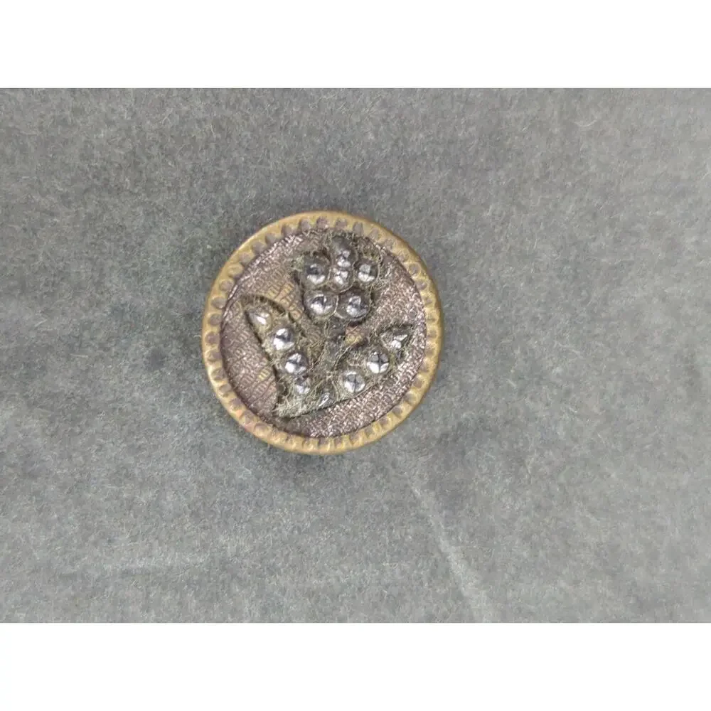 LOT VV of 10 Antique Vintage Victorian Brass Mixed Materials Buttons ESTATE FIND